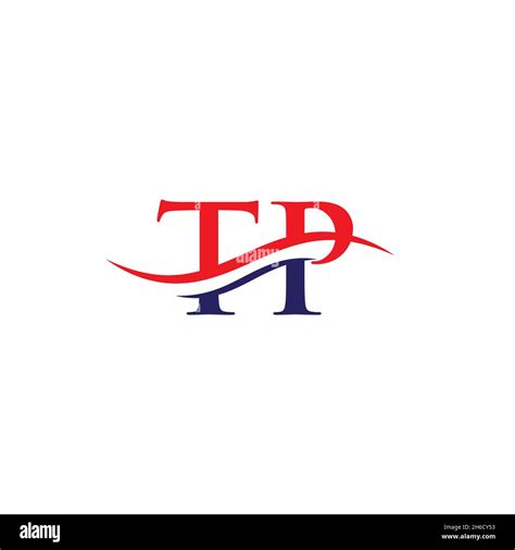 Initial Tp Letter Linked Logo Vector Template Swoosh Letter Tp Logo