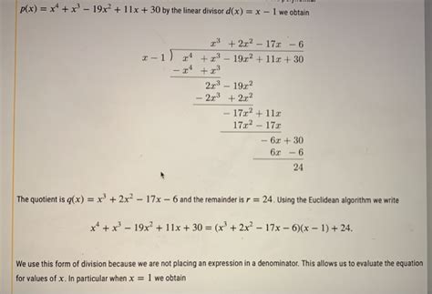 Solved 3.1 Euclidean Division of Polynomials We know | Chegg.com