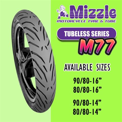 Mizzle M Tubeless Motorcycle Tire For Wet And Dry R R