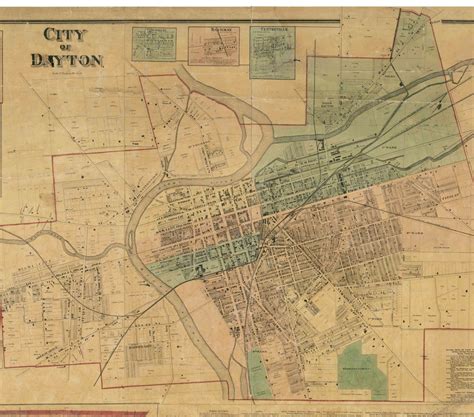 Montgomery County Ohio 1869 Old Wall Map Reprint With - Etsy