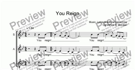 You Reign Download Sheet Music Pdf File