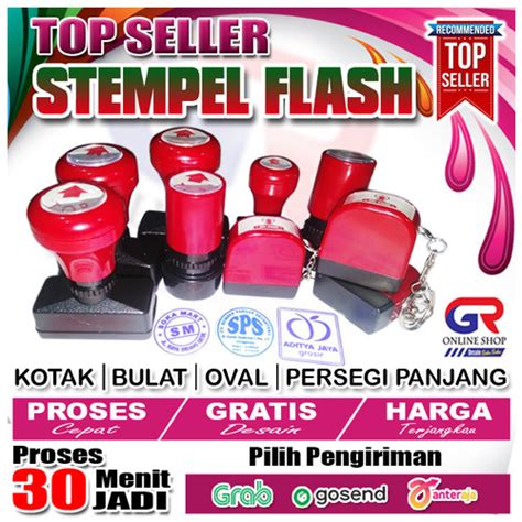 Jual Cetak Stempel Otomatis Flash Murah Berkualitas Original 1 Warna