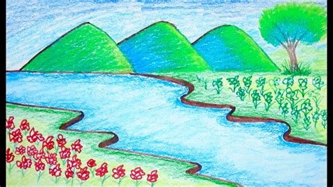 Mountain Scenery Drawing at GetDrawings | Free download