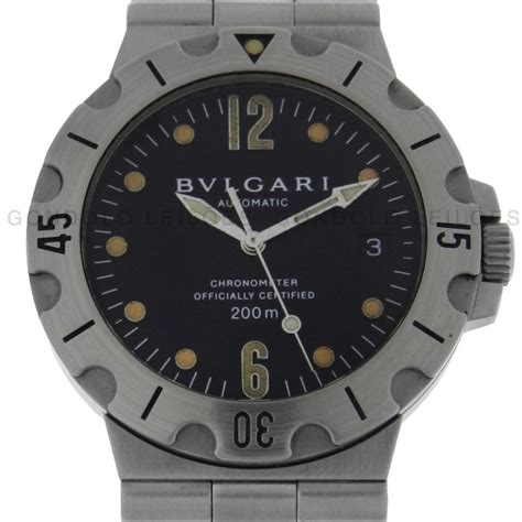 Relógio Bulgari Scuba Caixa em Aço Pulseira em Aço