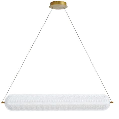 Dainolite Peri 36 Watt 1 Light Aged Brass Shaded Integrated LED Pendant