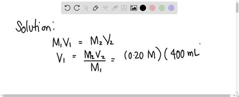 Solved How Many Milliliters Of A 10m Sodium Hydroxide Solution Is Required To Create 400ml Of