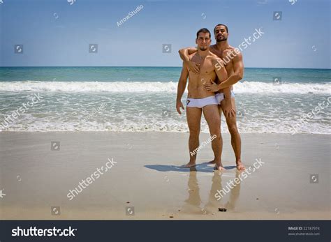 Two Gay Men At The Beach Stock Photo 22187974 Shutterstock