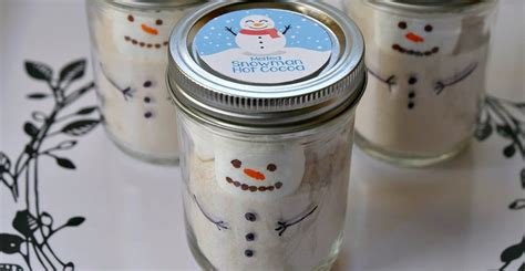 Melted Snowman Hot Chocolate Gift Jars