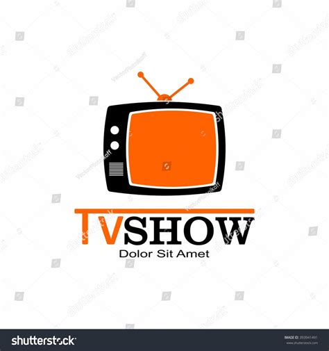 Retro Tv Media Logo Flat Style Stock Vector (Royalty Free) 393941491 ...