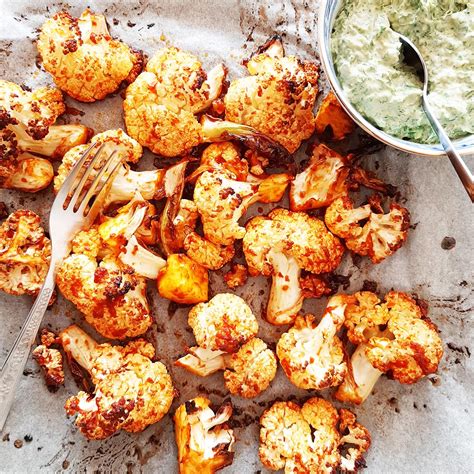 Roasted Cauliflower With Harissa And Tahini Sauce Myreille Recipes