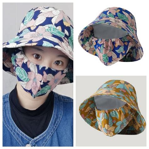 SQUAD Sun Protection Women Sun Hat Face Cover Face Cap Sunscreen ...
