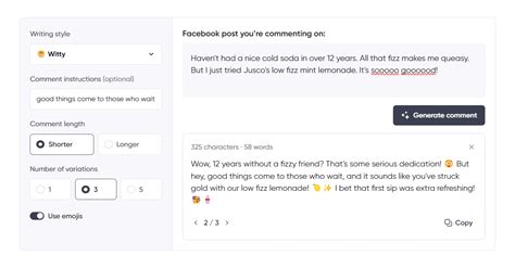 Ai Facebook Comment Generator Free Tool Planable