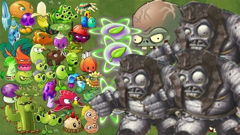 All Plants Max Level Up System Vs All 10 Zomboss Gargantuars In Plants