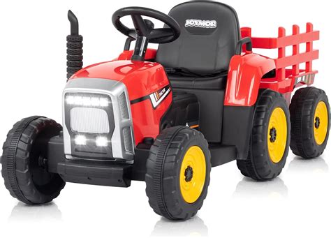 Joymor Ride On Tractor With Remote Control 12v Electric Tractor With