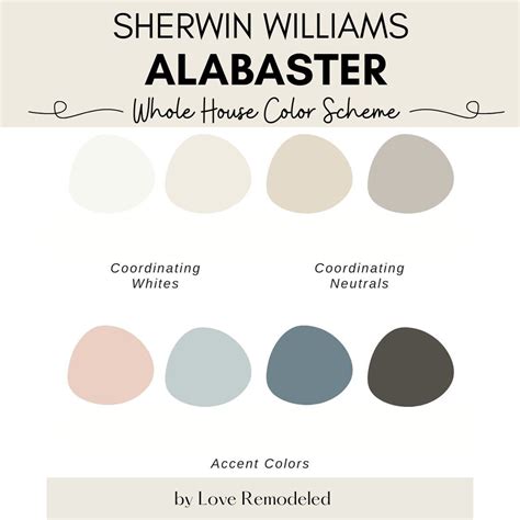 Sherwin Williams Alabaster Color Palette Alabaster Color Scheme