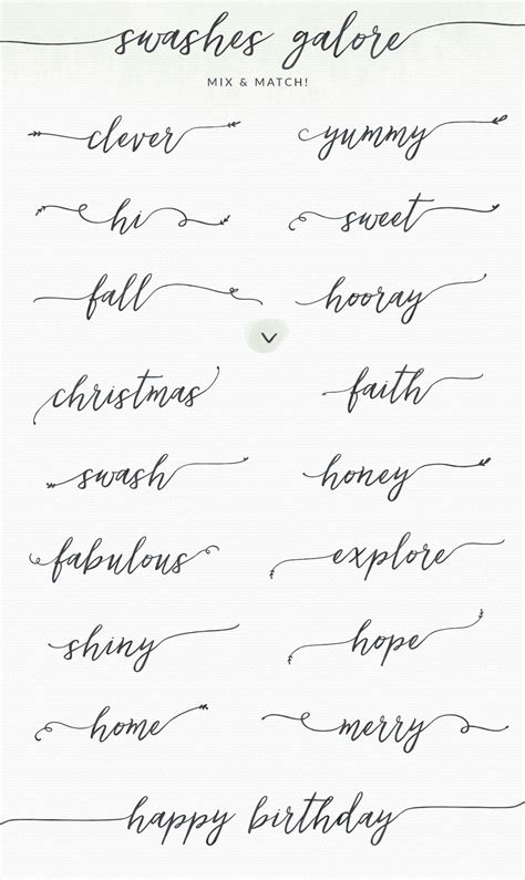 Lovefern Font + SWASHES by Angie Makes on Creative Market http://crtv.mk/a0DMu Brush Lettering ...