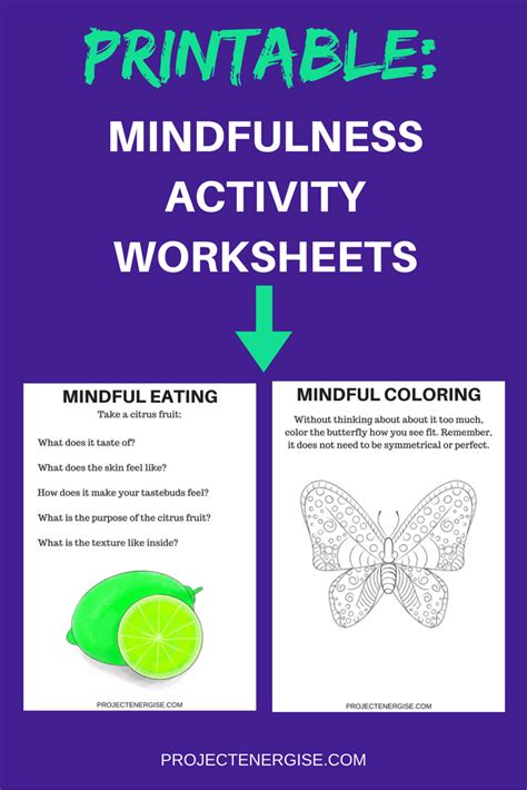 20 fun printable mindfulness worksheets for mindful awareness Mindfulness For Beginners ...