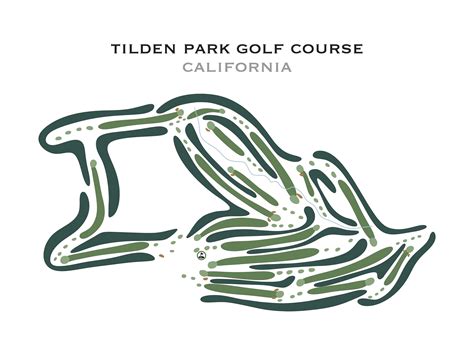 Tilden Park Golf Course CA Golf Course Map Home Decor - Etsy