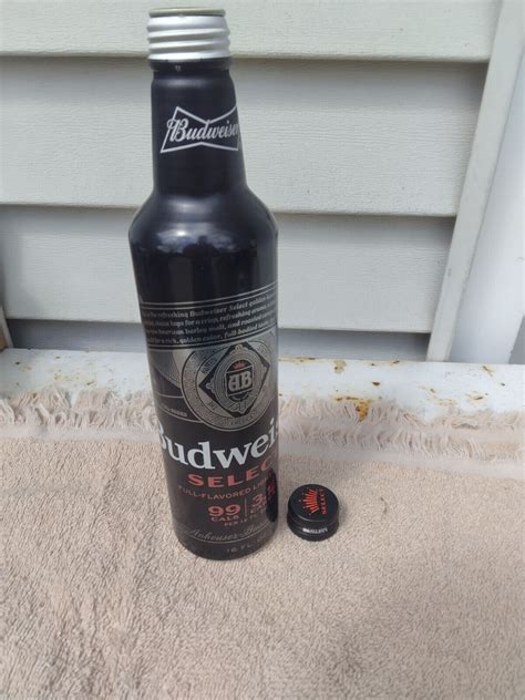 Budweiser Select Black Alumnum Beer Bottle Bottles Empty Dow Ebay