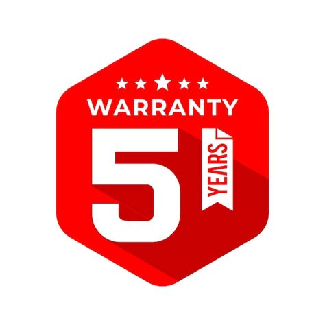 Premium Vector 5 Years Warranty Seal With Hexagon Concept And Long