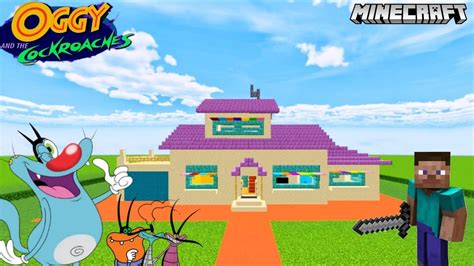 oggy   cockroaches  minecraft oggy house  minecraft oggy