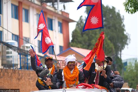 Hari Budha Magar Receives Heros Welcome In Kathmandu