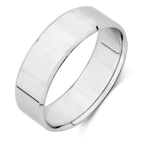 Men S Wedding Band In Ct White Gold