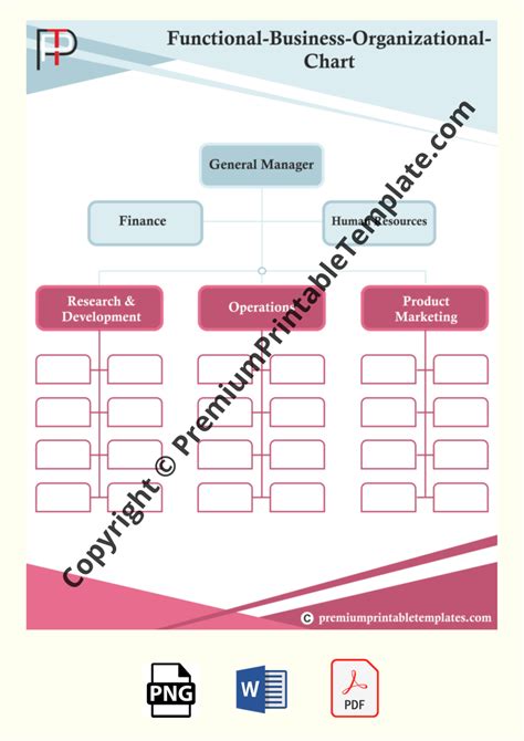 Functional Organizational Chart Template in PDF & Word