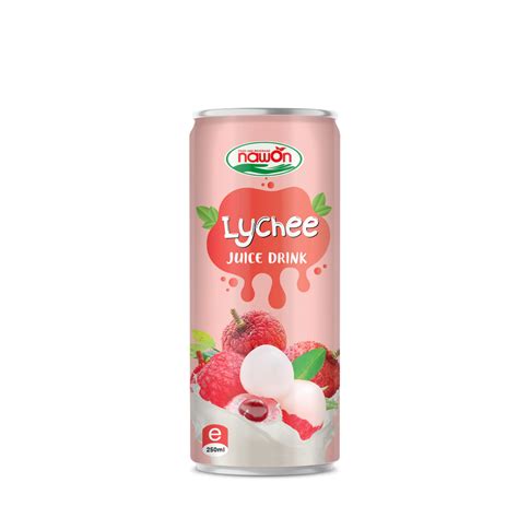 250ml Nawon Canned Lychee Juice Drink Packing 24 Cans Carton