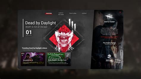 Dead by Daylight Promotional Website Concept // News and Events Landing Page Mockup Design : r ...