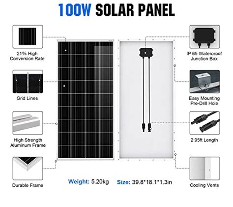 Eco Worthy 200 Watt 12v Complete Solar Panel Starter Kit For Rv Off Grid With Battery And