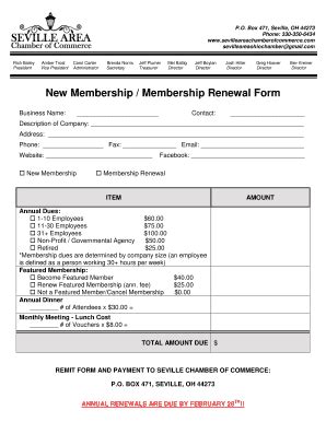 Fillable Online New Membership Membership Renewal Form Fax Email