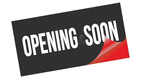 Opening Soon Black Red Stock Illustrations Opening Soon Black Red