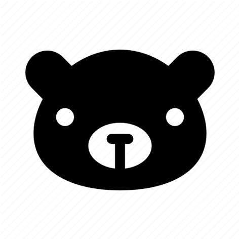 Animal, bear, bear face, big bear, black bear icon