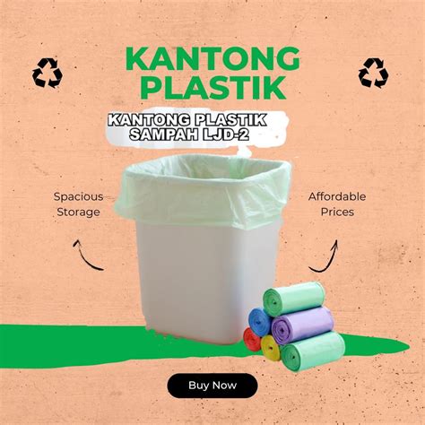 Jual 5 ROLL Kantong Plastik Sampah Kantong Plastik Gulung Roll Kanton