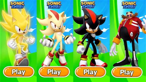 Sonic Dash Shadow Vs Super Shadow Vs Movie Super Sonic Vs All Boss