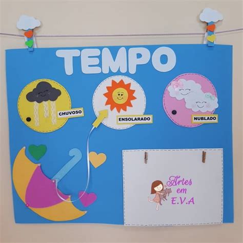 Cartaz Tempo Tema Chuva De Amor Produtos Personalizados No Elo7