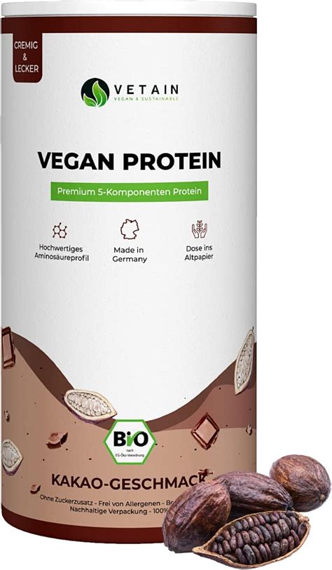 Vetain Vegan Protein Schoko Bio Veganes Proteinpulver Bestens