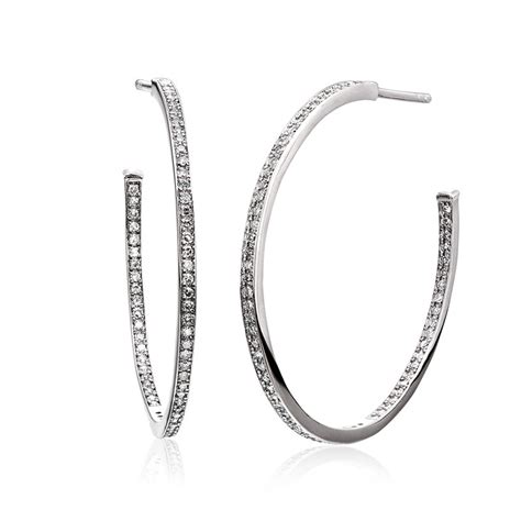 Diamond and Sterling Silver Hoop Earrings | TandemJewelry.com