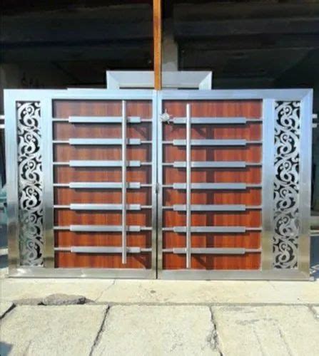 Hinged Silver Designer Ss Main Gate For Home At Rs 1450 Sq Ft In