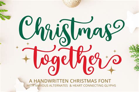 Christmas Together - A Sweet Handwritten font By RungnoiStudio ...