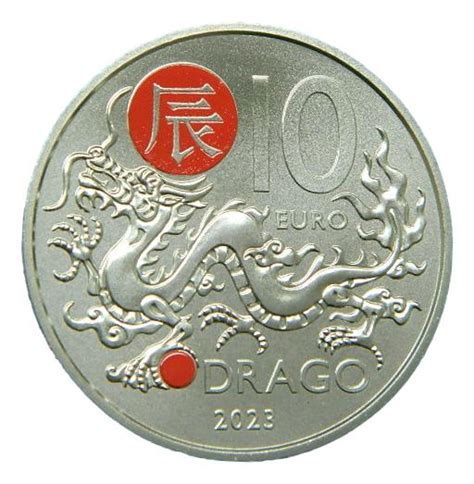 2023 SAN MARINO 10 EURO DRAGON AÑO LUNAR Monedalia es