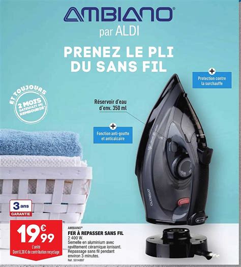 Promo Fer Repasser Sans Fil Ambiano Chez Aldi Icatalogue Fr