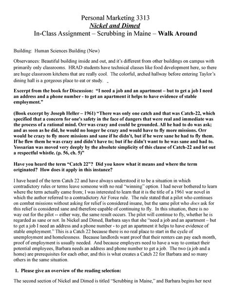 Nickel And Dimed Answer Key at Scott Lanier blog