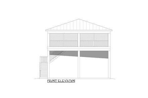 RV Carport with Massive Screened Deck Above - 68998VR | Architectural ...