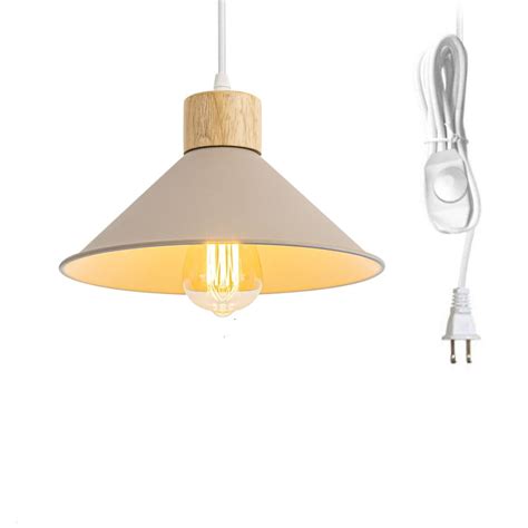 Fsliving Pendant Light With Ft Plug In Dimmer Switch White Cord E