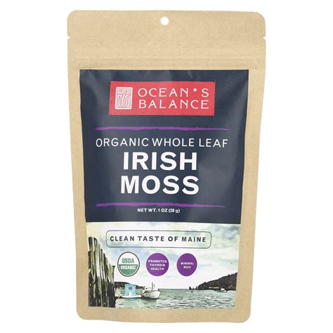 Oceans Balance Organic Whole Leaf Irish Moss 1 Oz 28 G