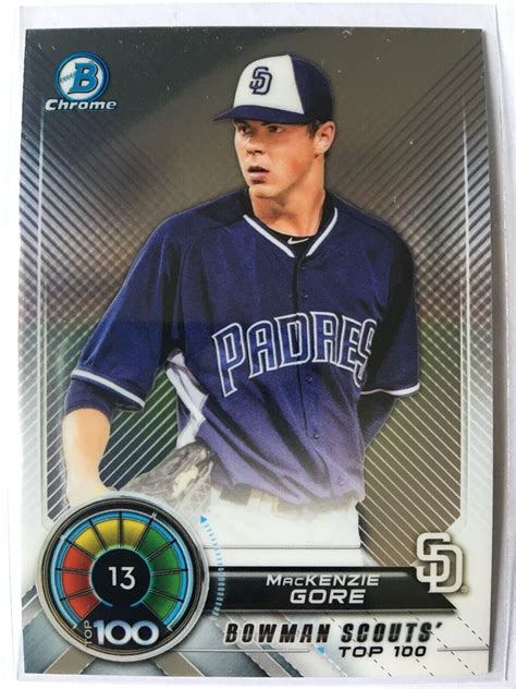 Mackenzie Gore Bowman Scouts Top Chrome Insert Btp Padres