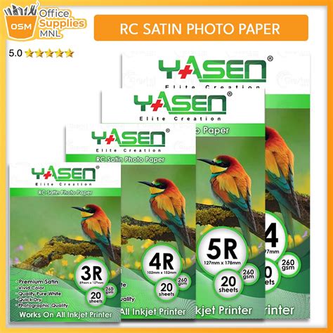 Yasen Rc Satin Waterproof Photo Paper Woven Photopaper Gsm R R R