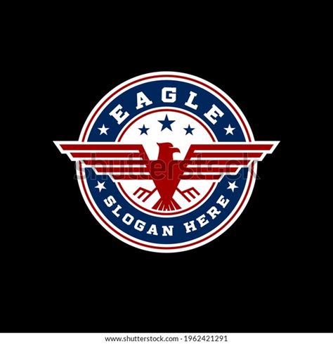 American Vector Illustration Eagle Logo Stamp Stock Vector (Royalty ...